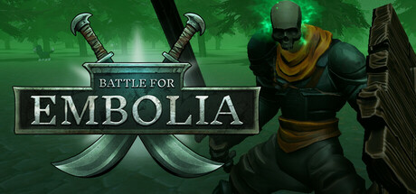 Battle For Embolia MMORPG gameplay screenshot showing dark fantasy world